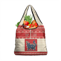 Yule Cat And Yule Lads Grocery Bag Cute Retro Style - Wonder Print Shop