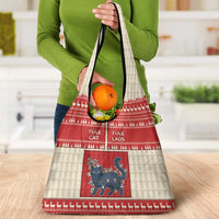 Yule Cat And Yule Lads Grocery Bag Cute Retro Style - Wonder Print Shop