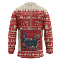Yule Cat And Yule Lads Hockey Jersey Cute Retro Style - Wonder Print Shop