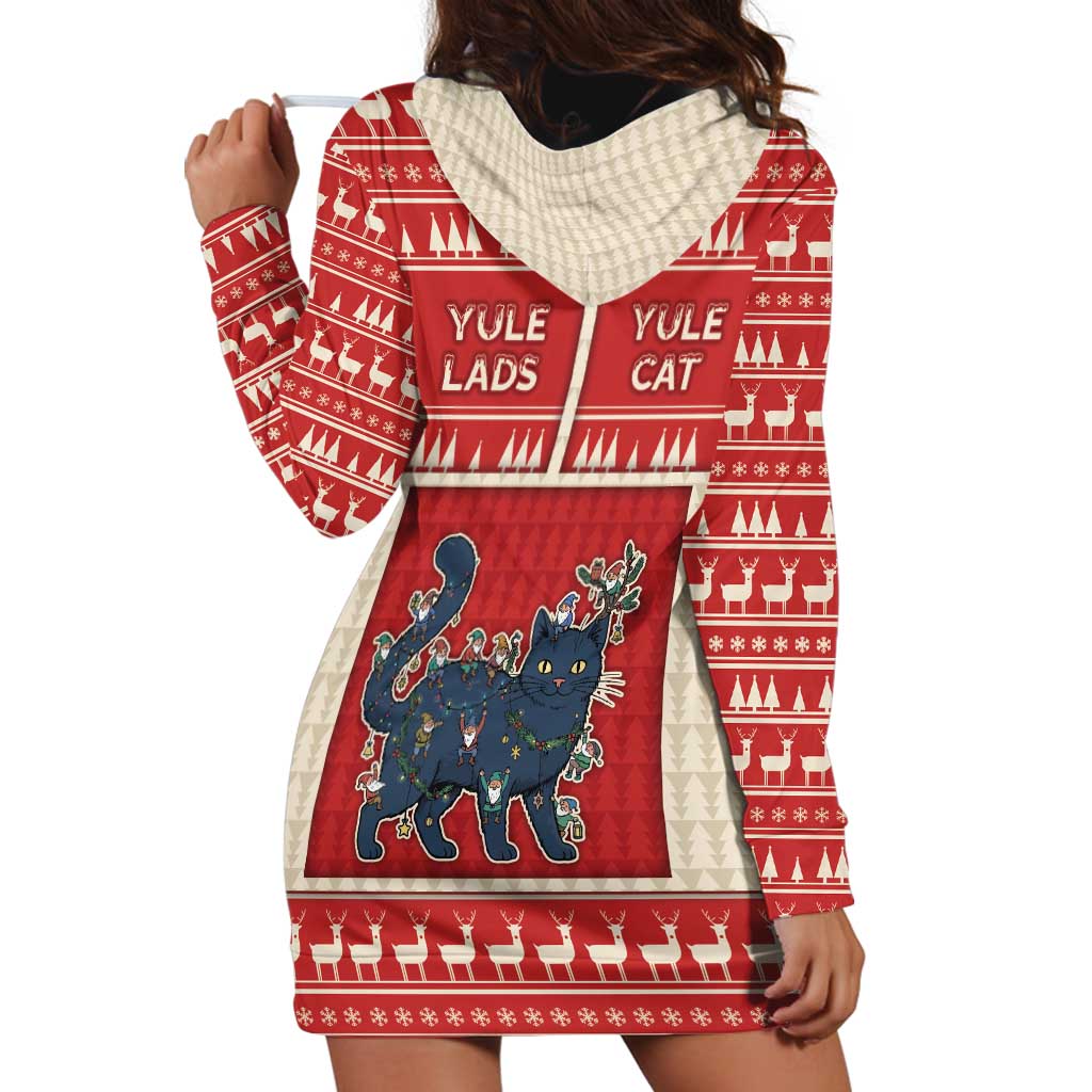 Yule Cat And Yule Lads Hoodie Dress Cute Retro Style - Wonder Print Shop