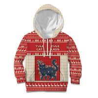 Yule Cat And Yule Lads Kid Hoodie Cute Retro Style - Wonder Print Shop