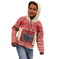 Yule Cat And Yule Lads Kid Hoodie Cute Retro Style - Wonder Print Shop