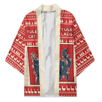 Yule Cat And Yule Lads Kimono Cute Retro Style - Wonder Print Shop