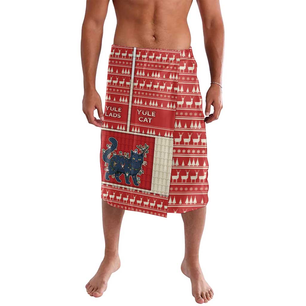 Yule Cat And Yule Lads Lavalava Cute Retro Style - Wonder Print Shop