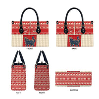 Yule Cat And Yule Lads Leather Bag Cute Retro Style - Wonder Print Shop