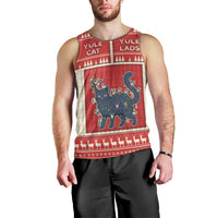 Yule Cat And Yule Lads Men Tank Top Cute Retro Style - Wonder Print Shop