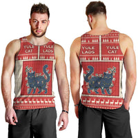 Yule Cat And Yule Lads Men Tank Top Cute Retro Style - Wonder Print Shop