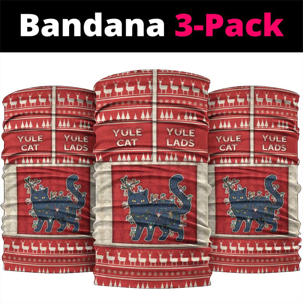 Yule Cat And Yule Lads Neck Gaiter Cute Retro Style - Wonder Print Shop
