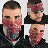 Yule Cat And Yule Lads Neck Gaiter Cute Retro Style - Wonder Print Shop