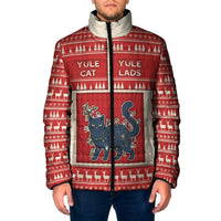 Yule Cat And Yule Lads Padded Jacket Cute Retro Style - Wonder Print Shop