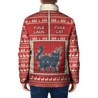 Yule Cat And Yule Lads Padded Jacket Cute Retro Style - Wonder Print Shop
