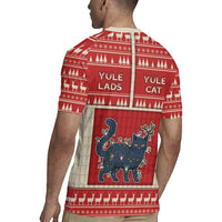 Yule Cat And Yule Lads Rugby Jersey Cute Retro Style - Wonder Print Shop