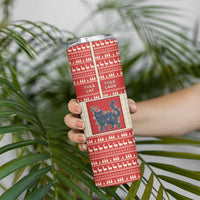 Yule Cat And Yule Lads Skinny Tumbler Cute Retro Style - Wonder Print Shop