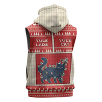Yule Cat And Yule Lads Sleeveless Zip Hoodie Cute Retro Style - Wonder Print Shop