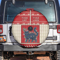 Yule Cat And Yule Lads Spare Tire Cover Cute Retro Style - Wonder Print Shop