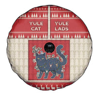 Yule Cat And Yule Lads Spare Tire Cover Cute Retro Style - Wonder Print Shop