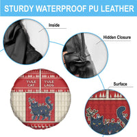 Yule Cat And Yule Lads Spare Tire Cover Cute Retro Style - Wonder Print Shop