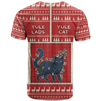 Yule Cat And Yule Lads T Shirt Cute Retro Style - Wonder Print Shop