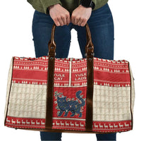 Yule Cat And Yule Lads Travel Bag Cute Retro Style - Wonder Print Shop