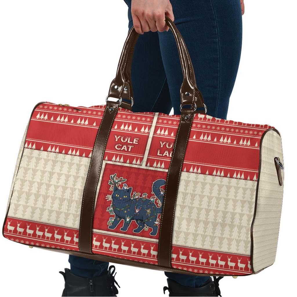 Yule Cat And Yule Lads Travel Bag Cute Retro Style - Wonder Print Shop