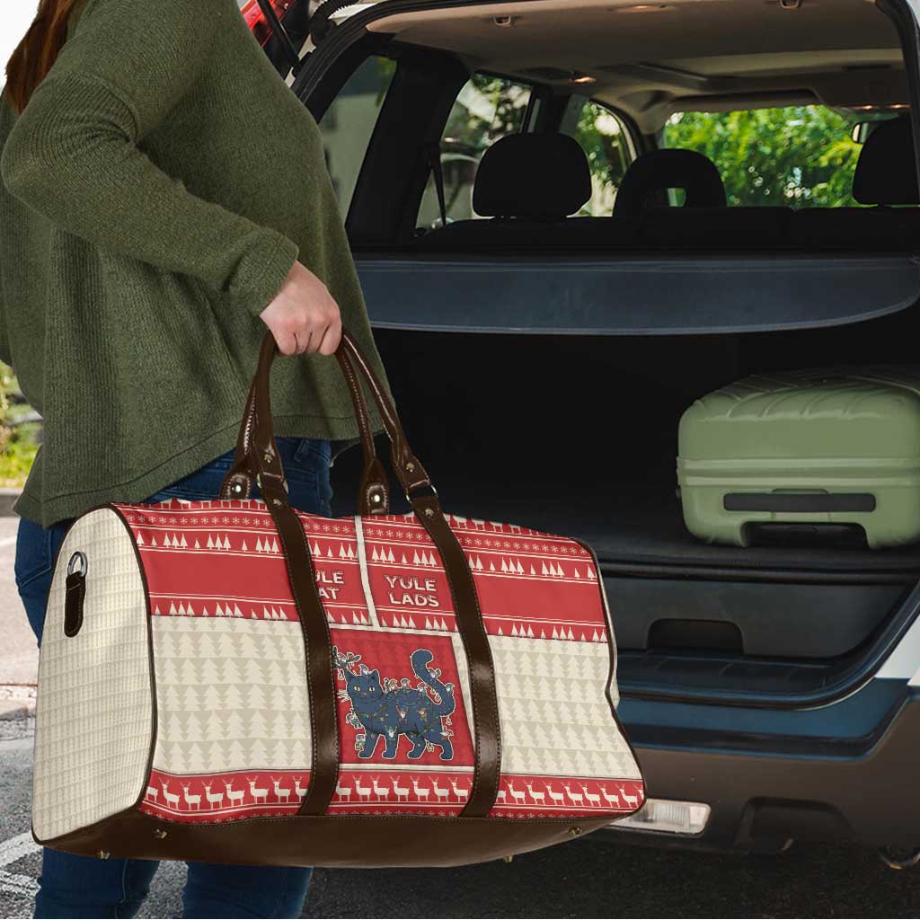 Yule Cat And Yule Lads Travel Bag Cute Retro Style - Wonder Print Shop