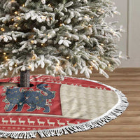 Yule Cat And Yule Lads Tree Skirt Cute Retro Style - Wonder Print Shop
