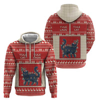 Yule Cat And Yule Lads Zip Hoodie Cute Retro Style - Wonder Print Shop