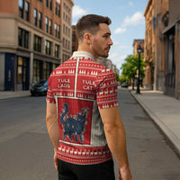 Yule Cat And Yule Lads Zipper Polo Shirt Cute Retro Style - Wonder Print Shop