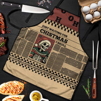 Skull Christmas Apron Newspaper Retro Style - Wonder Print Shop