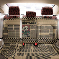 Skull Christmas Back Car Seat Cover Newspaper Retro Style - Wonder Print Shop