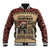 Skull Christmas Baseball Jacket Newspaper Retro Style - Wonder Print Shop