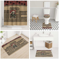 Skull Christmas Bathroom Set Newspaper Retro Style - Wonder Print Shop