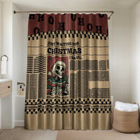 Skull Christmas Bathroom Set Newspaper Retro Style - Wonder Print Shop