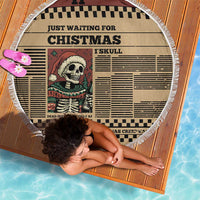 Skull Christmas Beach Blanket Newspaper Retro Style - Wonder Print Shop