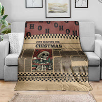 Skull Christmas Blanket Newspaper Retro Style - Wonder Print Shop