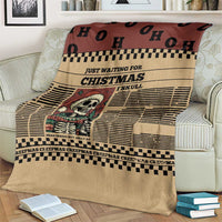 Skull Christmas Blanket Newspaper Retro Style - Wonder Print Shop