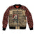 Skull Christmas Bomber Jacket Newspaper Retro Style - Wonder Print Shop
