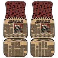 Skull Christmas Car Mats Newspaper Retro Style - Wonder Print Shop