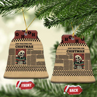 Skull Christmas Ceramic Ornament Newspaper Retro Style - Wonder Print Shop