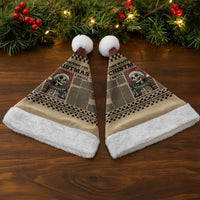 Skull Christmas Santa Hat Newspaper Retro Style - Wonder Print Shop