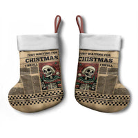 Skull Christmas Stocking Newspaper Retro Style - Wonder Print Shop