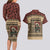 Skull Christmas Couples Matching Long Sleeve Bodycon Dress and Hawaiian Shirt Newspaper Retro Style - Wonder Print Shop