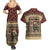 Skull Christmas Couples Matching Summer Maxi Dress and Hawaiian Shirt Newspaper Retro Style - Wonder Print Shop