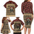 Skull Christmas Family Matching Long Sleeve Bodycon Dress and Hawaiian Shirt Newspaper Retro Style - Wonder Print Shop