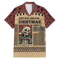 Skull Christmas Family Matching Mermaid Dress and Hawaiian Shirt Newspaper Retro Style - Wonder Print Shop