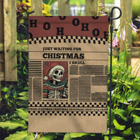 Skull Christmas Garden Flag Newspaper Retro Style - Wonder Print Shop