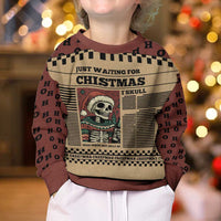 Skull Christmas Kid Ugly Christmas Sweater Newspaper Retro Style - Wonder Print Shop