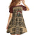 Skull Christmas Kid Short Sleeve Dress Newspaper Retro Style - Wonder Print Shop