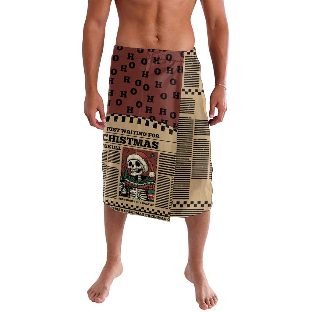 Skull Christmas Lavalava Newspaper Retro Style - Wonder Print Shop