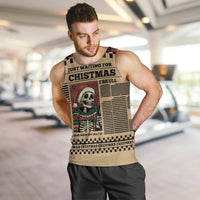 Skull Christmas Men Tank Top Newspaper Retro Style - Wonder Print Shop